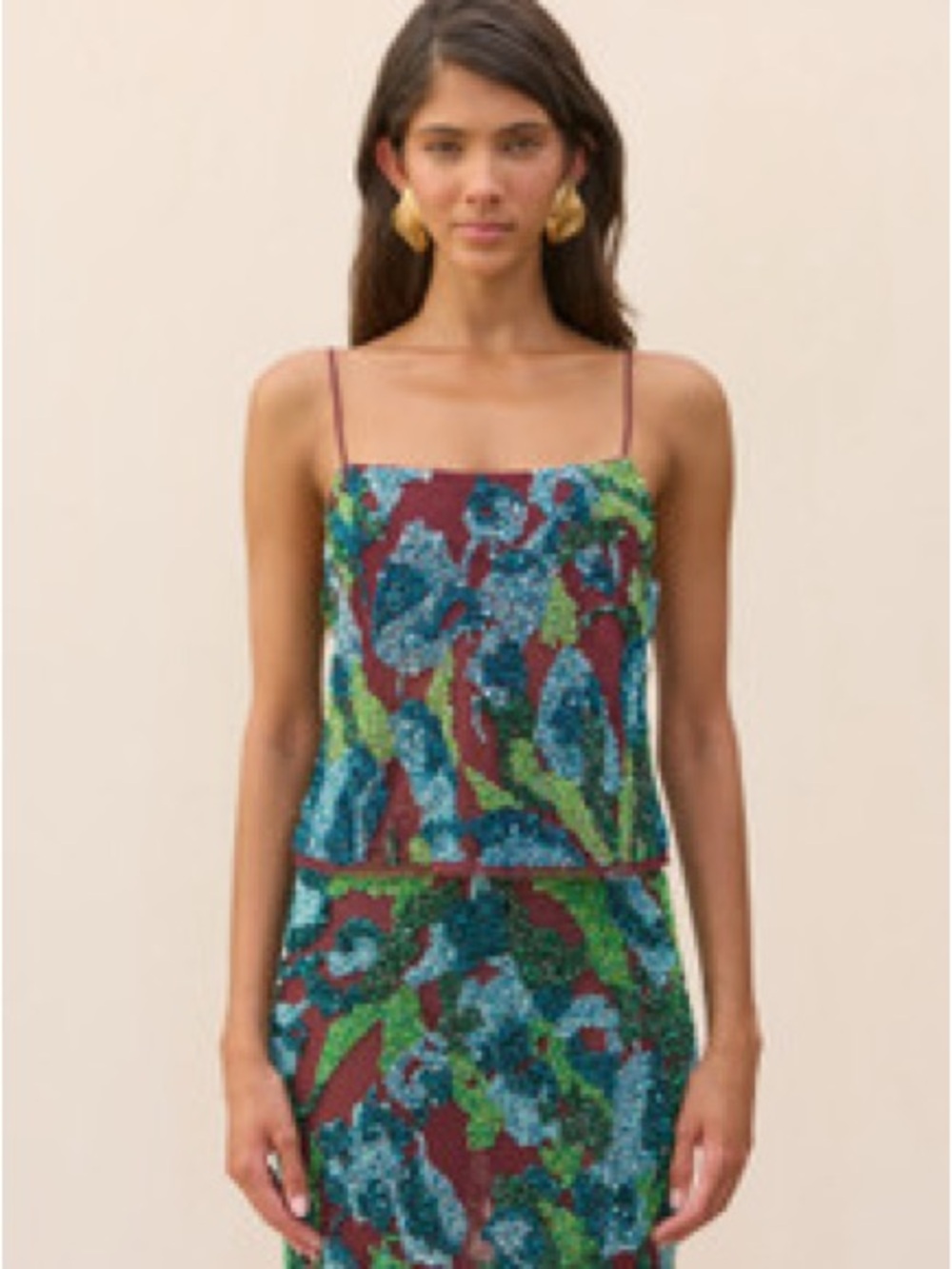 Cult Gaia Beaded Two-Piece Set (Top + Skirt)